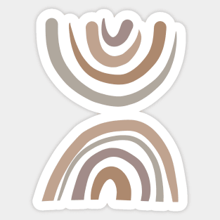 Organic Rainbow In Neutral Colors Sticker